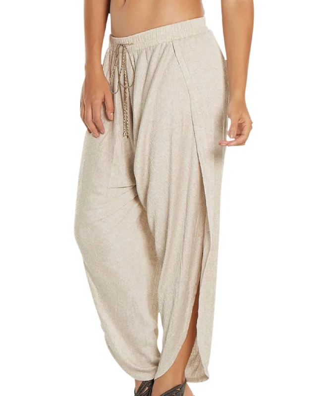 Crazy Deals Women's Corbel Harem Pants In Taupe