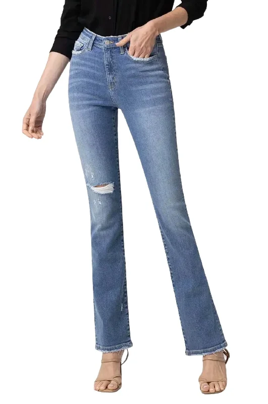 Special Discount High Rise Mini Bootcut Jean In Allium