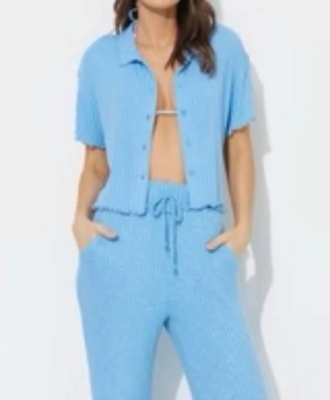 Savings Event Lettuce Edge Rib Pant In Blue