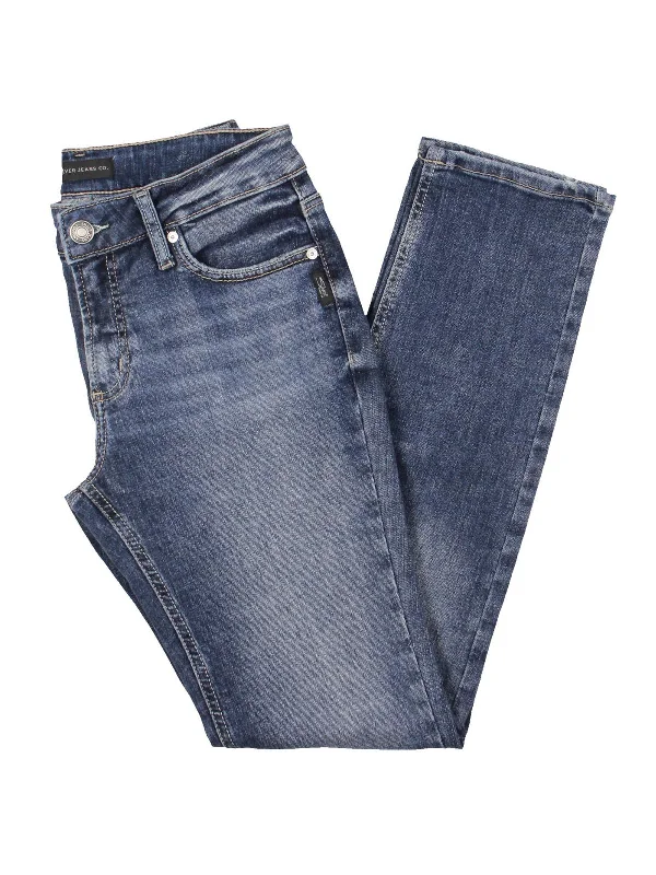 Weekend Specials You Can't Miss Womens Mid Rise Curvy Straight Leg Jeans