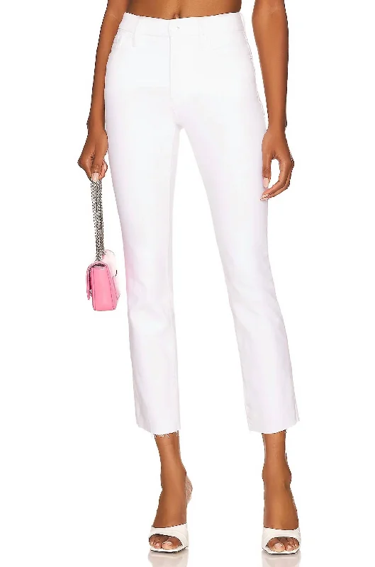 Midnight Madness Good Straight Raw Hem Jean In White
