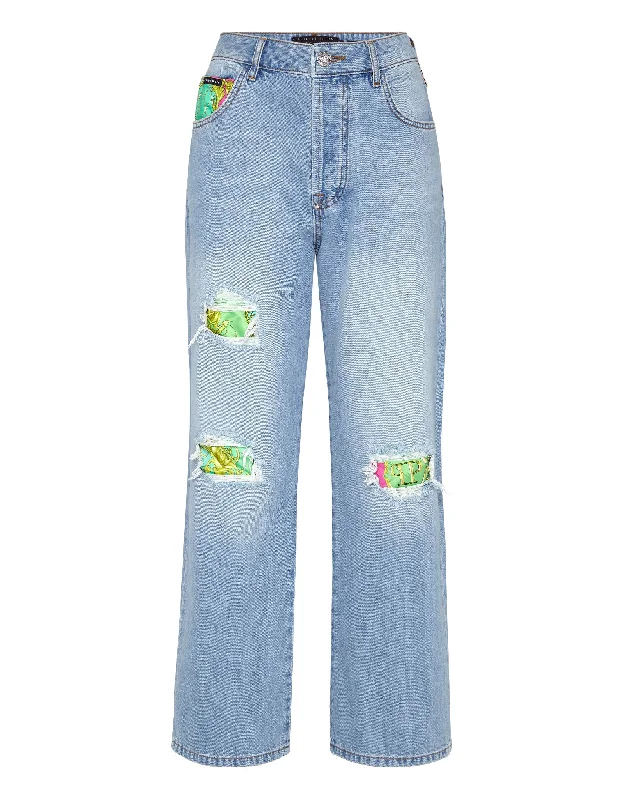 Weekend Deals That Spark Denim Trousers Loose Fit insert New Baroque