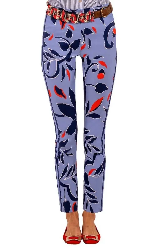 Weekend Deals That Dazzle Gripeless Pull On Pants - Full Bloom In Periwinkle
