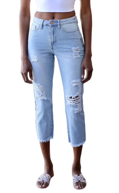 Weekend Deals That Impress Angela Straight Jean In Light Wash