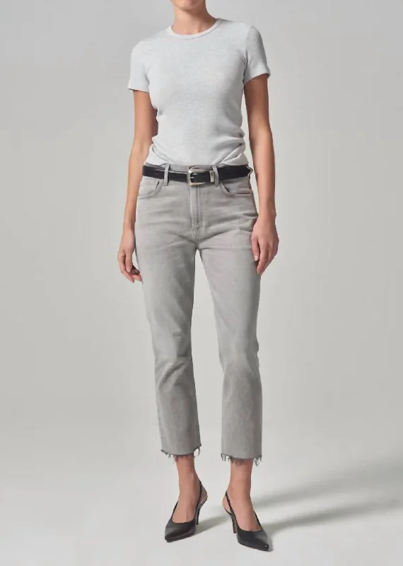 Extra Discount Isola Straight Crop Jean In Quartz Grey
