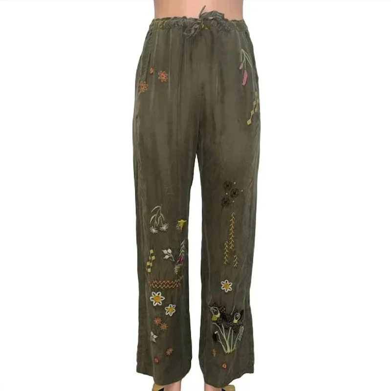 Early Access Perla Pants In Vintage Green