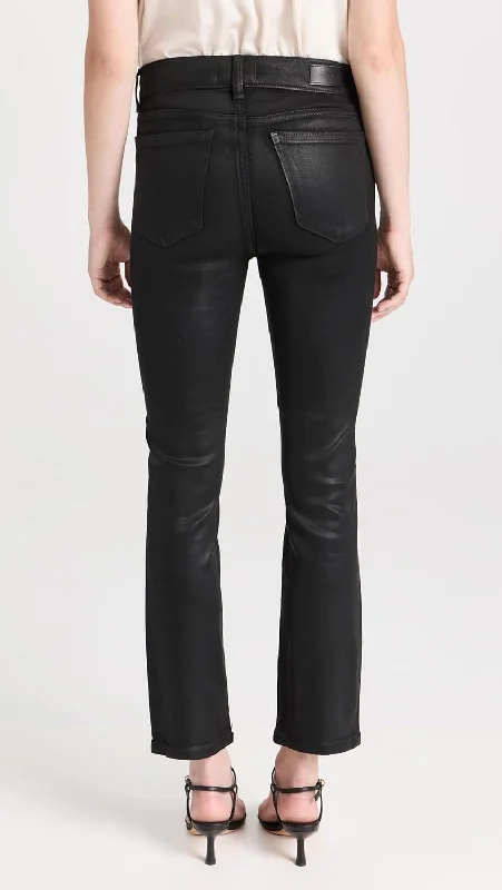 Price Drop DL1961 Women's Mara Straight: Mid Rise Instasculpt Ankle Jeans, Black Coated Pan