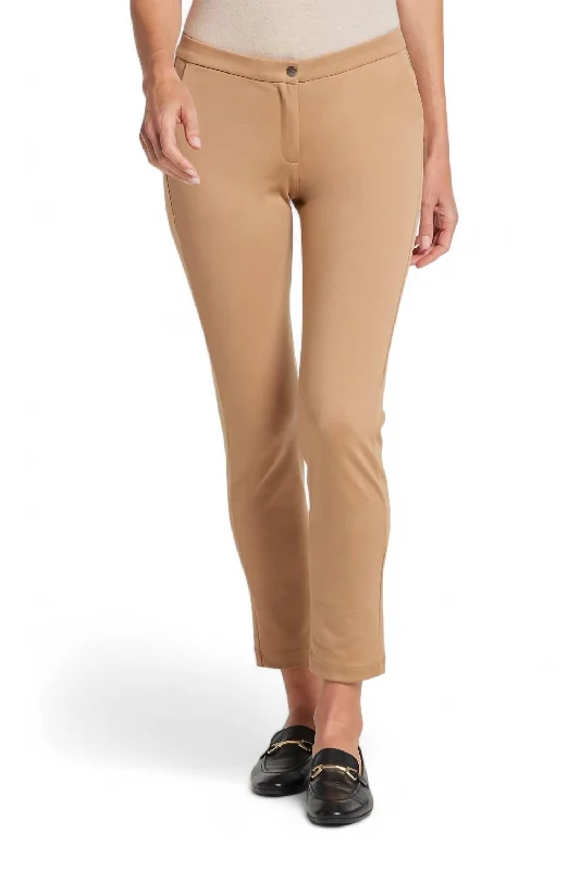 Final Clearance Gloria Ponte Pant In Camel