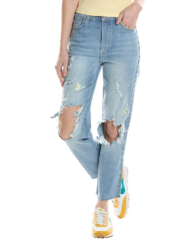Act Fast 7 For All Mankind High-Rise Cropped Straight Wistera Jean