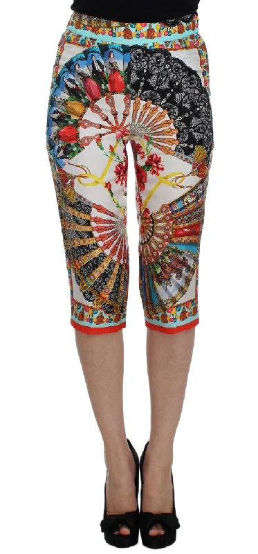 Sale Alert Dolce & Gabbana  Majolica Silk Capri Women's Pants