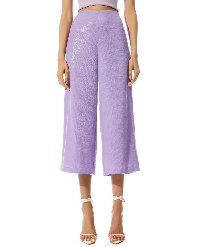 Super Savings alice + olivia Elba Sequin High-Waist Ankle Pant