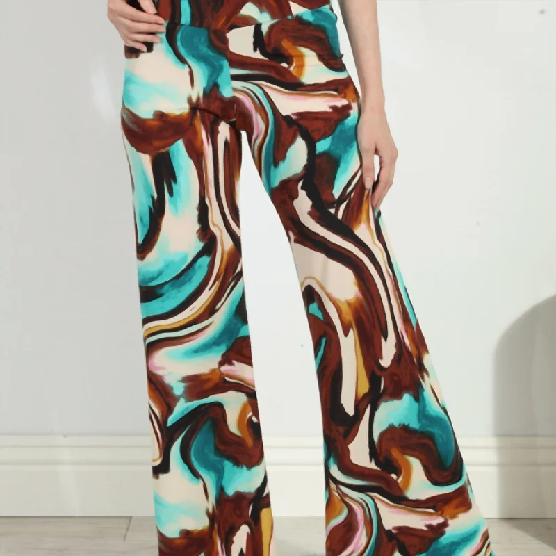 Price Reduction Wide Leg Print Pants In Kazia