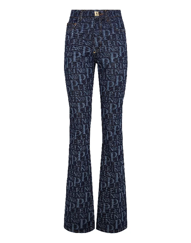 Weekend Deal Denim High wasted flare All over PP