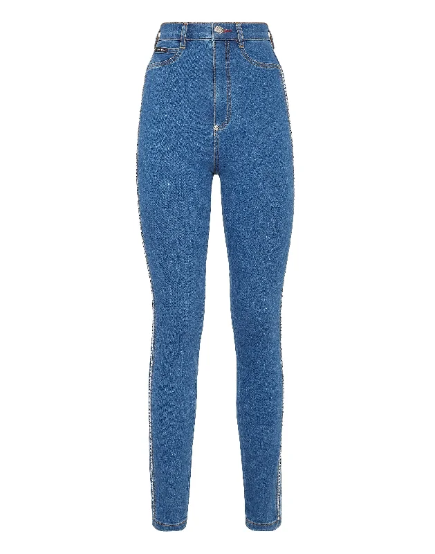Weekend Bargains to Sizzle Denim Super High Waist Jegging Crystal Crystal