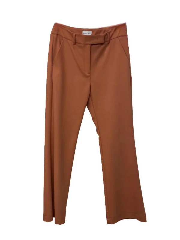 Price Break Fify Flared Stretch Trousers In Biscuit