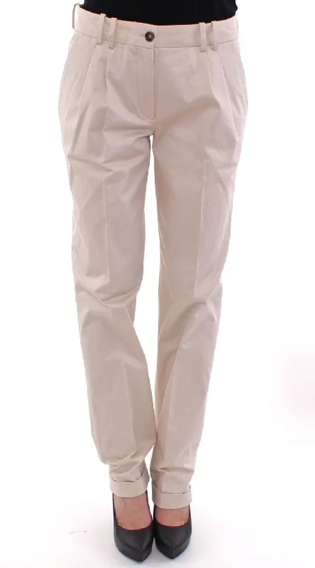 Act Now Dolce & Gabbana Elegant  Regular Fit Cotton Women's Pants