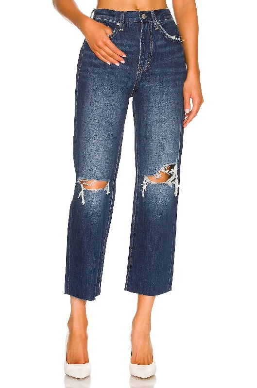 Weekend Deals to Make You Happy Cassie Crop Super High Rise Straight Jean In Motive Distressed