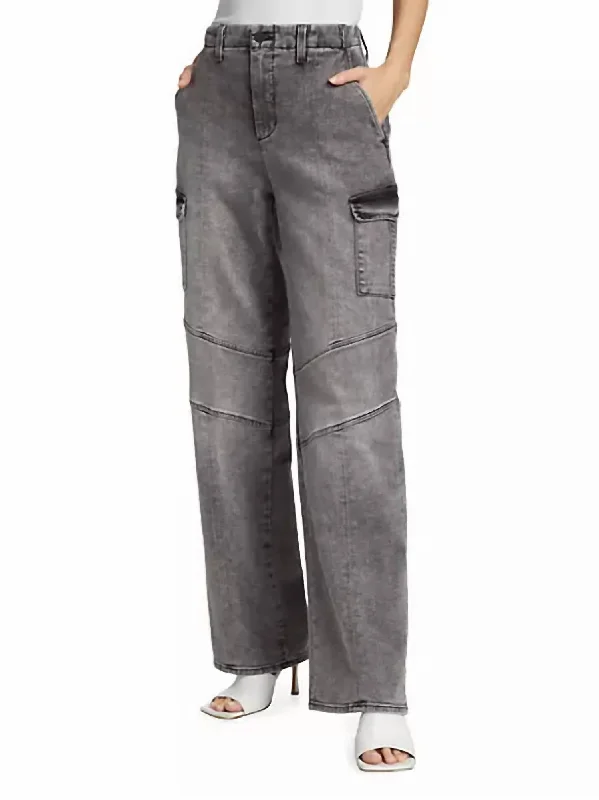Overstock Sale Brooklyn High Rise Utility Wide Leg In Magnesite