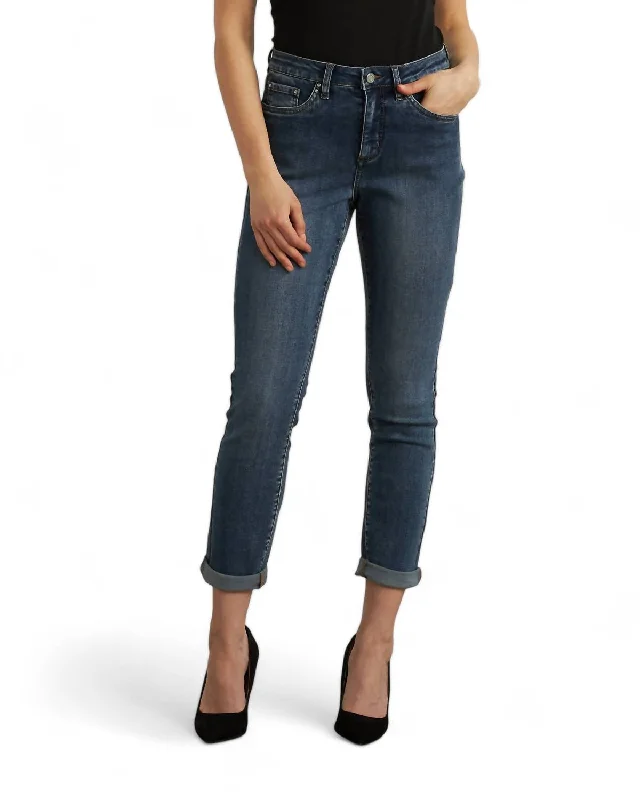 Price Drop Straight Leg Jean In Medium Denim Blue