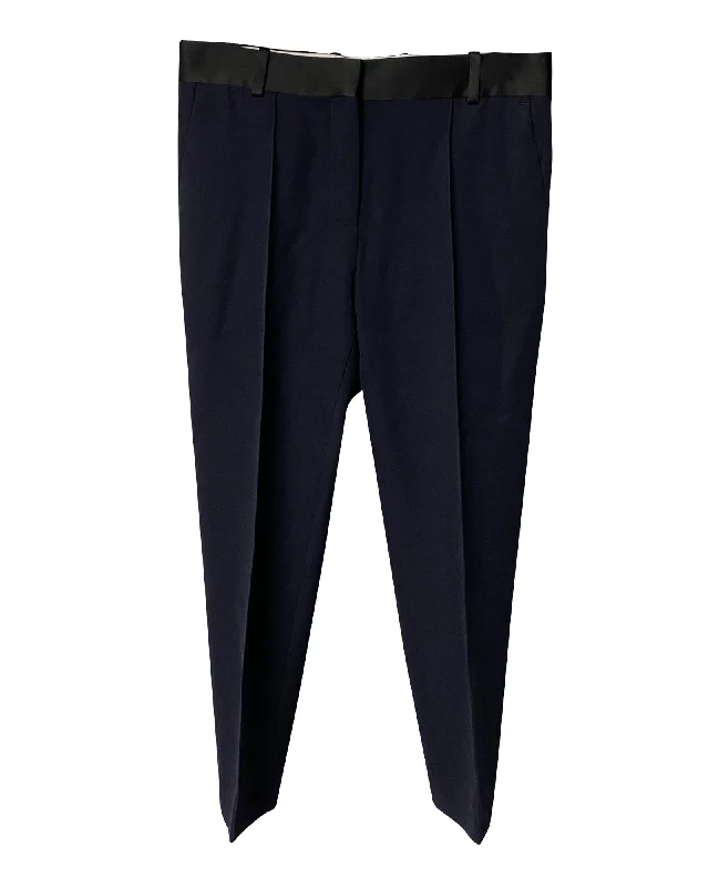 Don't Miss Out Celine Straight Pants in Blue Wool