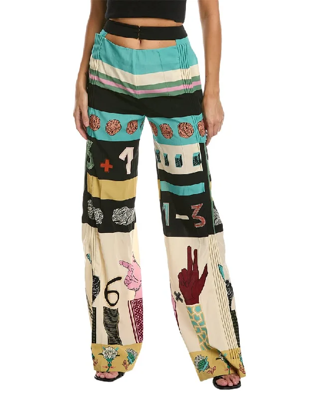 Year-End Sale Valentino Printed Wool Pant