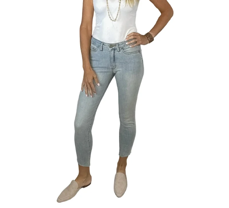 Crazy Savings Blair Mid Rise Ankle Skinny Jeans In Silver Lake