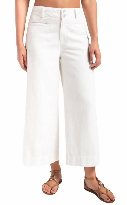 Midnight Sale Turin Solid Pants In White