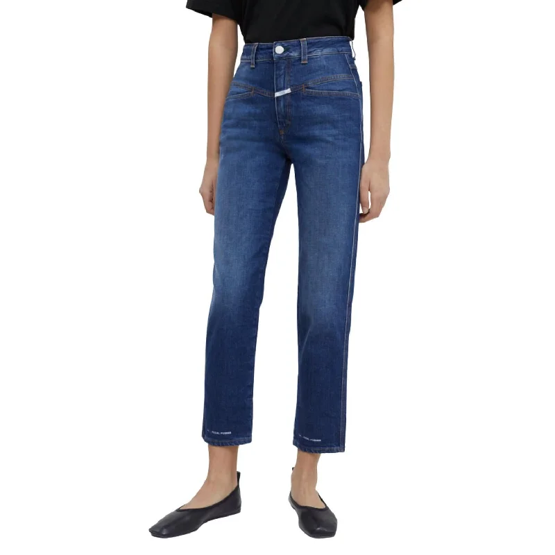 Epic Deals Pedal Pusher Tapered Jean In Dark Blue