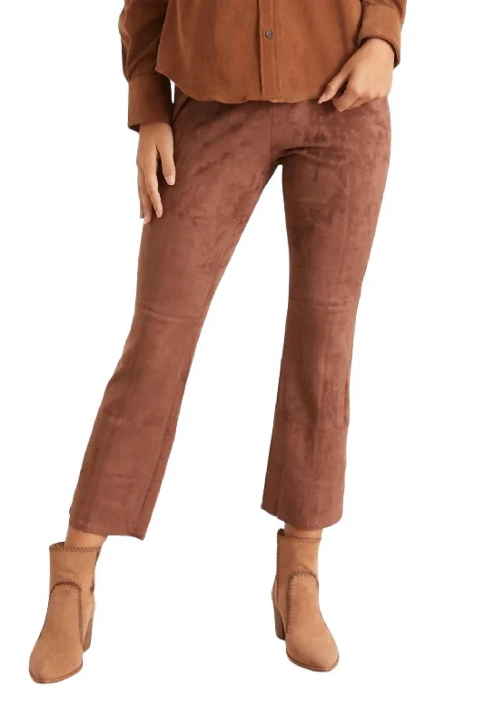 Best Bargains Faye Cropped Seamed Pants In Cognac