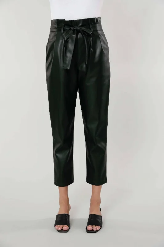 Weekend Deal Uptown Paper Bag Pants In Green