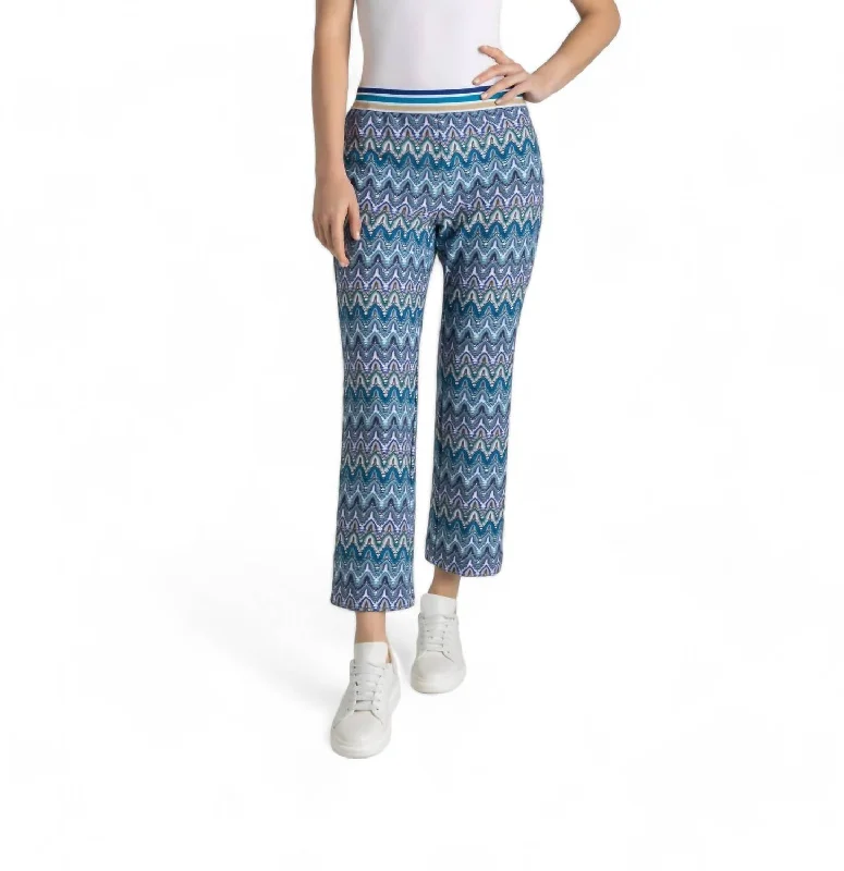 Special Savings Flare Kick Pant In Monaco Blue Jacquard