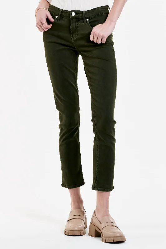Cash Savings Blaire High Rise Ankle Slim Straight Jeans In Pine