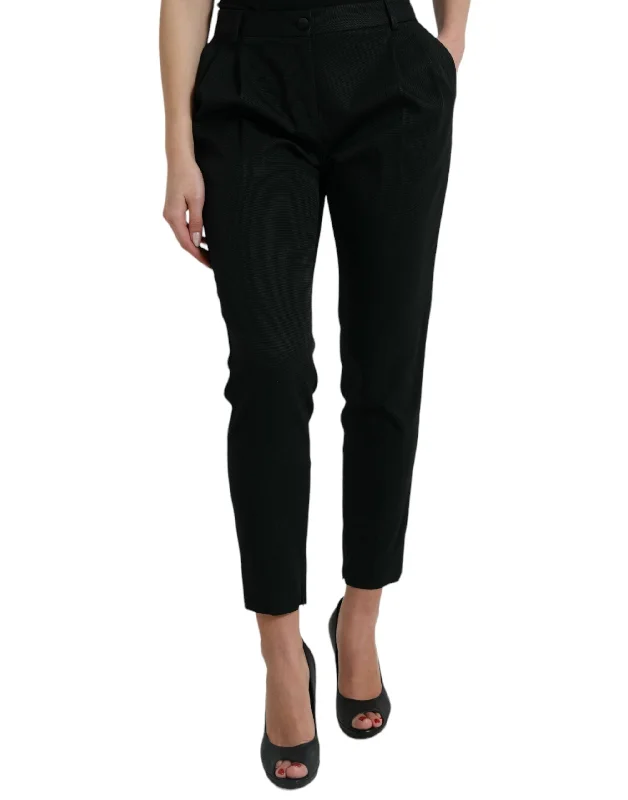 Value Deals Dolce & Gabbana Elegant High-Waist Tape Cropped Women's Pants