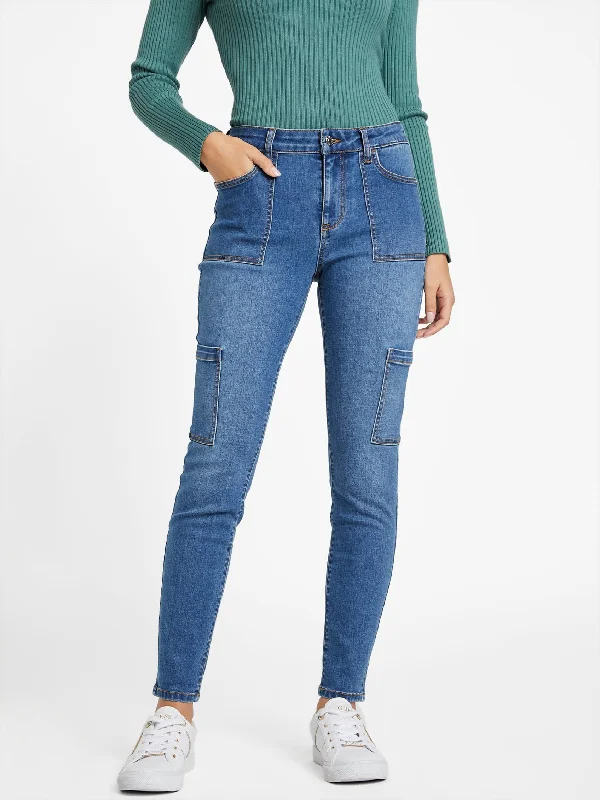 New Markdowns Gianna Mid-Rise Cargo Skinny Jeans