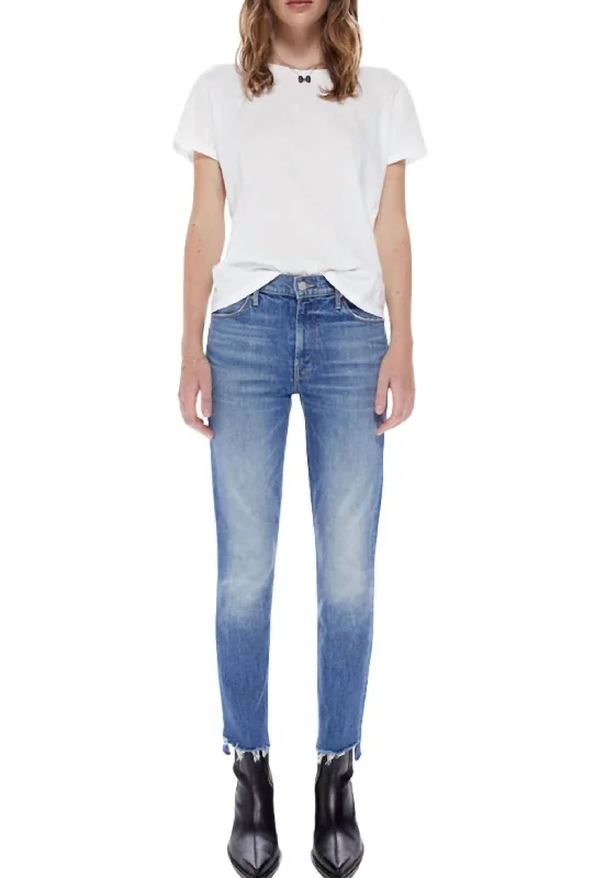 Weekend Shopping Extravaganza Mid Rise Dazzler Ankle Step Fray Jeans In Something To Remember