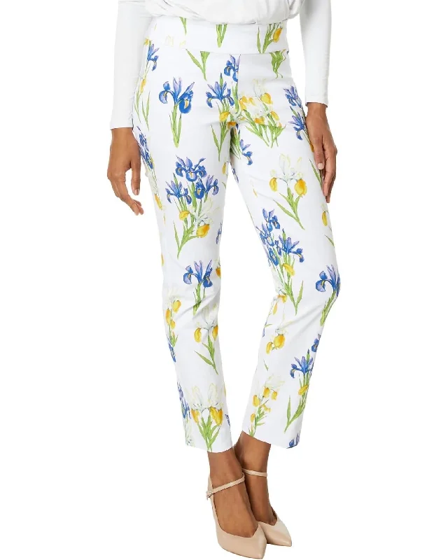 Shop Now Pull On Ankle Pants In White Iris