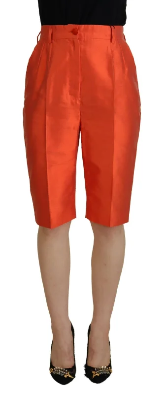 Crazy Savings Dolce & Gabbana Elegant Silk High-Waist Cropped Women's Pants
