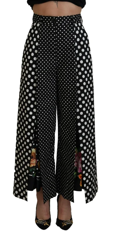 Clearance Sale Dolce & Gabbana Elegant High-Waist Polka Dot Women's Pants