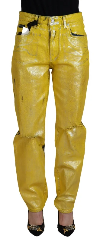 Daily Special Dolce & Gabbana Chic High Waist Straight Jeans in Vibrant Women's