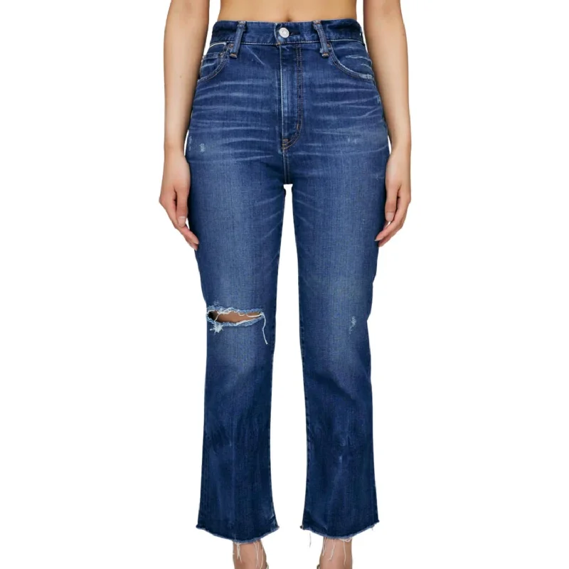 Weekend Specials Just for You Rhode Cropped Flare Jean In Dark Blue