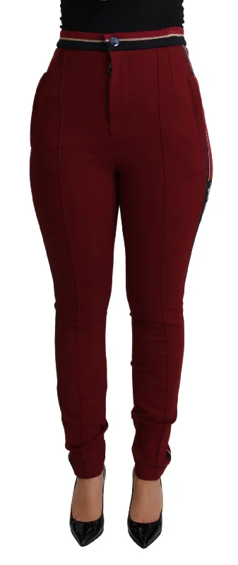 Mega Sale Dolce & Gabbana High-Waist Embroide  Skinny Women's Trousers