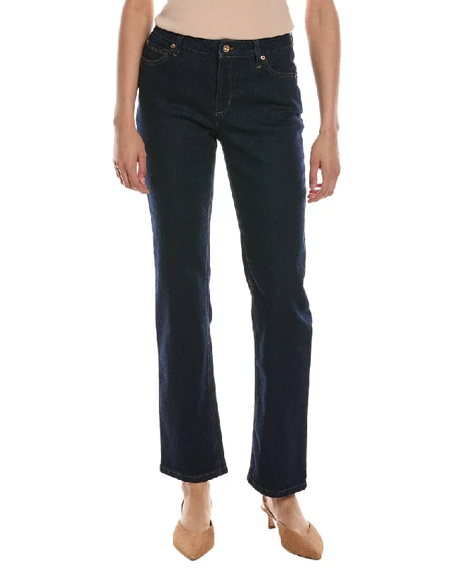 Midnight Madness Anne Klein Fly Front 5-Pocket Straight Leg Jean