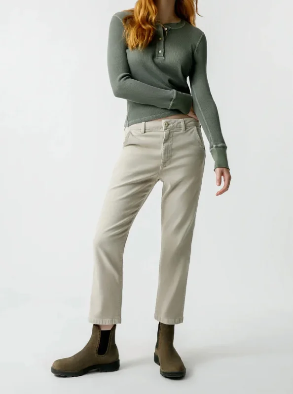 Don't Wait Easy Trouser Straight Pants In Pumice