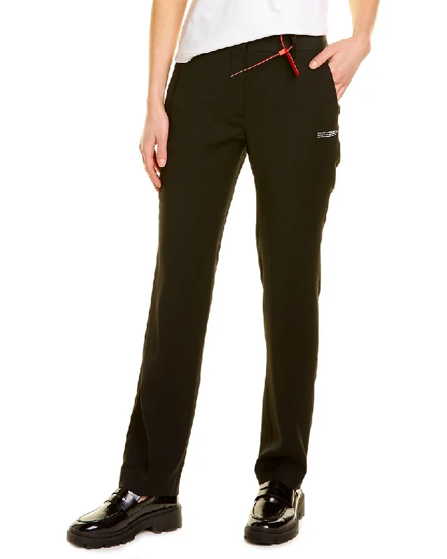Weekend Extravaganza: Shop Now Off-White High-Waist Tailored Wool-Blend Pant