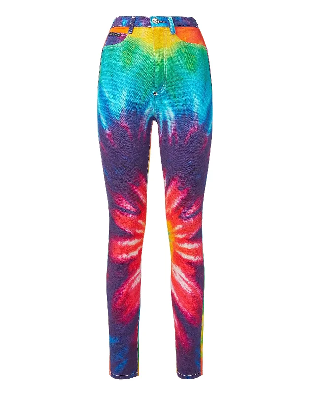 New Deal Denim Super High Waist Jegging Tie dye
