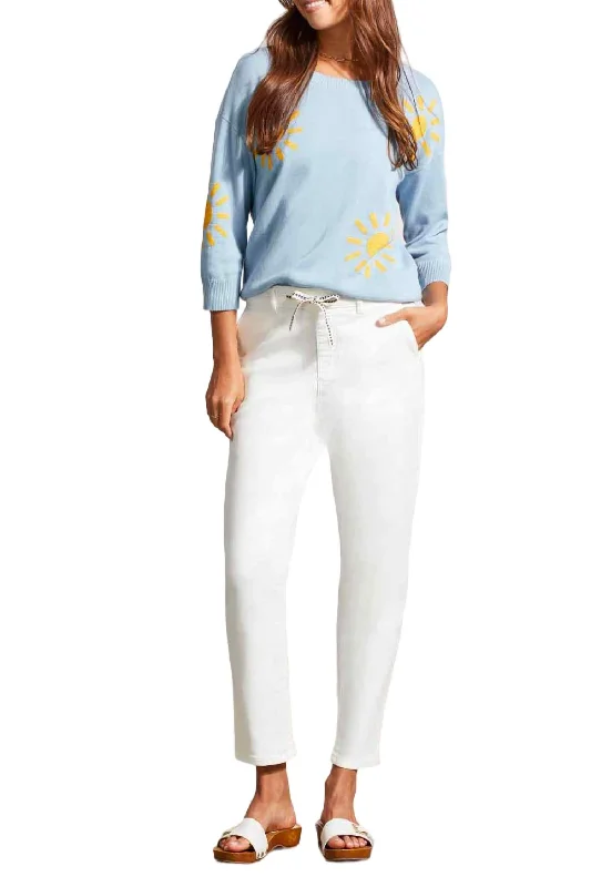 Daily Deals Audrey Tapered Jogger In White