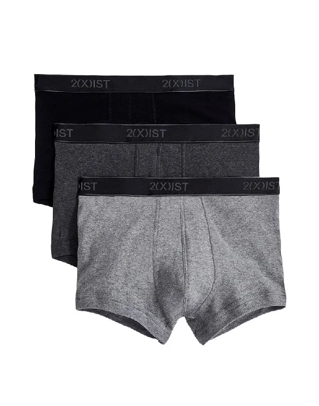 Now Available 2xist Men's Cotton 3-Pack Essential Core No Show Trunk 020333