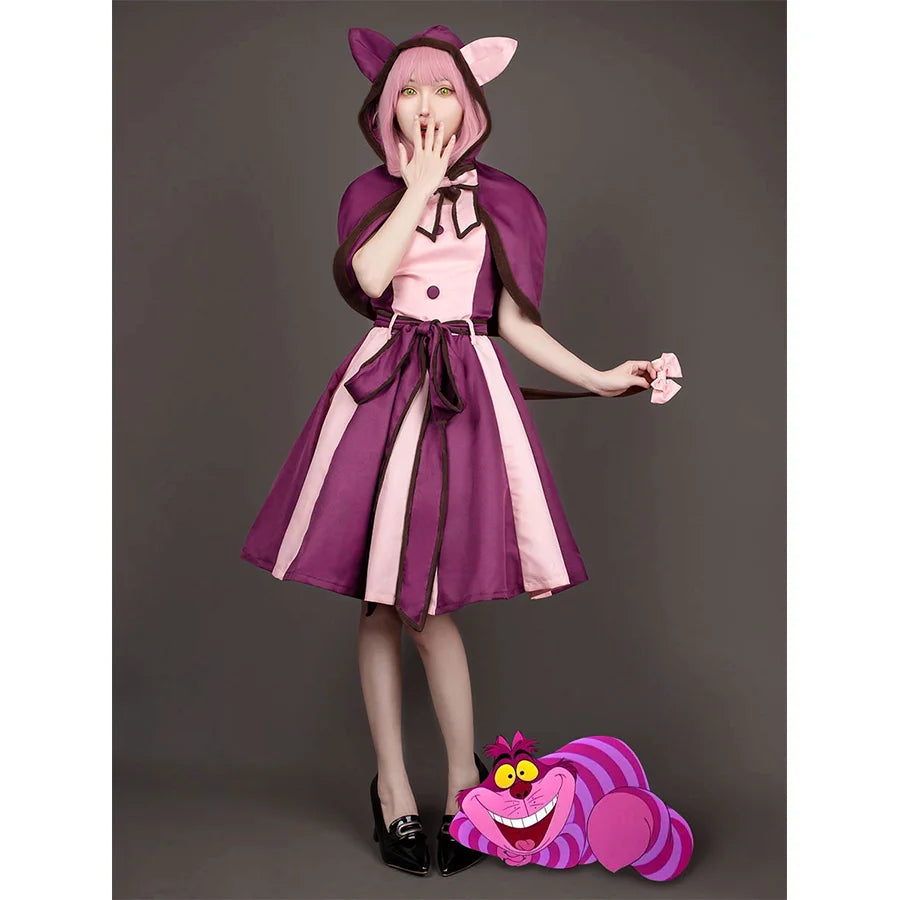 Weekend Offers That Excite 【READY TO SHIP】Alice In Wonderland Cheshire Cat Cosplay Costume Improved Version mp005600S