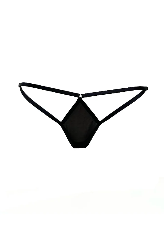Special Savings SHEER Diamond Thong (Black)