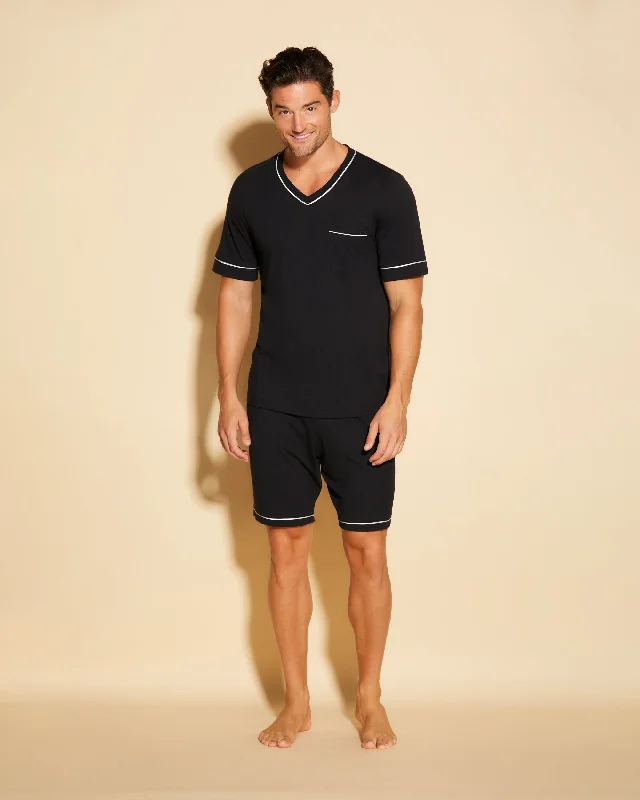 Kurzärmeliges Top & Shorts Pyjama-Set Für Männer